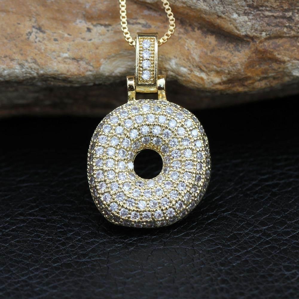 Hip Hop 26 Alphabet Letter Pendant Necklace – Micro-Paved Full Zirconia, Gold/Silver Plated, Custom Initial Jewelry for Women & Men | Streetwear Style, Durable & Adjustable Chain - 图片 27