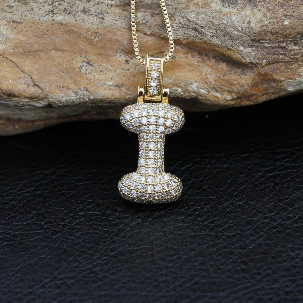 Hip Hop 26 Alphabet Letter Pendant Necklace – Micro-Paved Full Zirconia, Gold/Silver Plated, Custom Initial Jewelry for Women & Men | Streetwear Style, Durable & Adjustable Chain - 图片 19