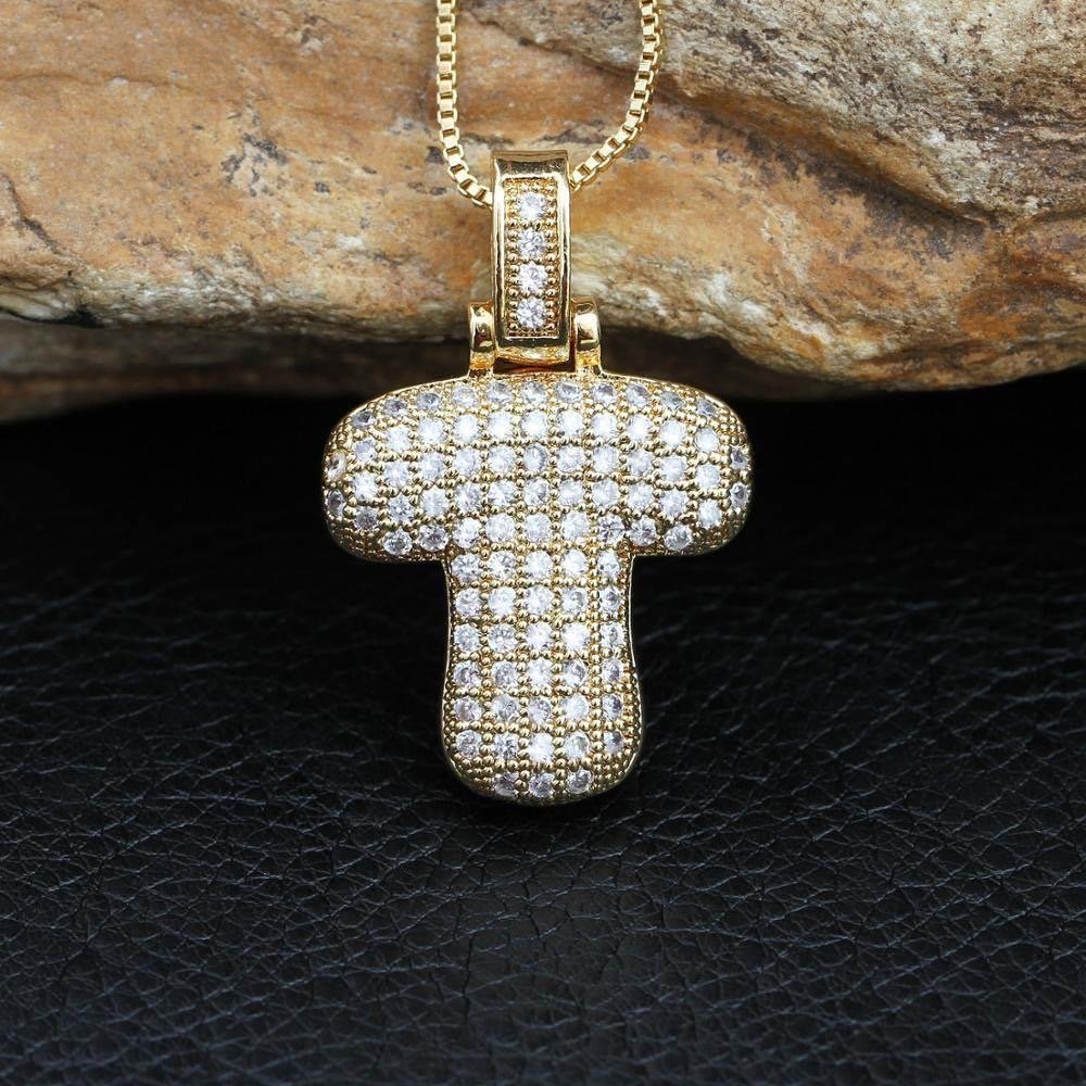 Hip Hop 26 Alphabet Letter Pendant Necklace – Micro-Paved Full Zirconia, Gold/Silver Plated, Custom Initial Jewelry for Women & Men | Streetwear Style, Durable & Adjustable Chain - 图片 20